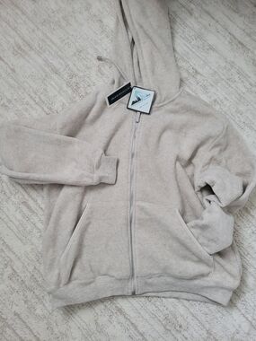 Jennifer Moore FrostTek Fleece Hooded Zip Jacket - Light Gray